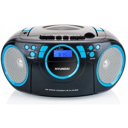 Hyundai TRC 788 AU3BBL s CD/MP3/USB, černá/modrá radiomagnetofon