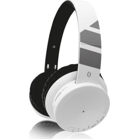 ALIGATOR AH02WT, Bluetooth sluchátka, FM, SD karta, bílá