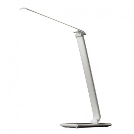 Solight WO37W LED stolní lampička stmívatelná, 12W, volba teploty světla, USB, bílý lesk