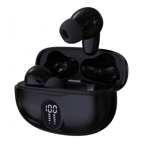 Denver TWE-57 - černá bezdrátová Bluetooth sluchátka